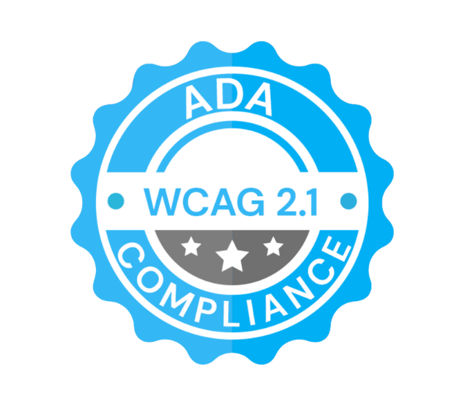 ADA · WCAG 2.1 compliance badge