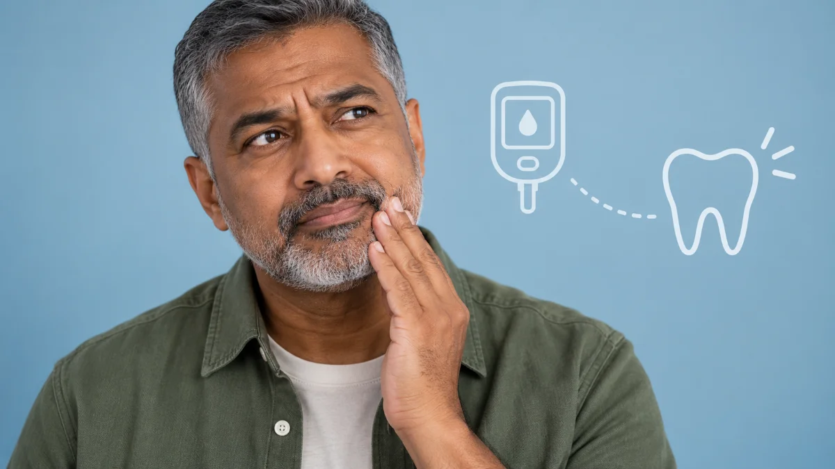 Hygienist reviewing gum measurements with a patient