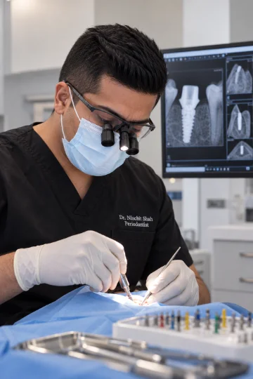 Dr. Nischit Shah, periodontist at mend dental