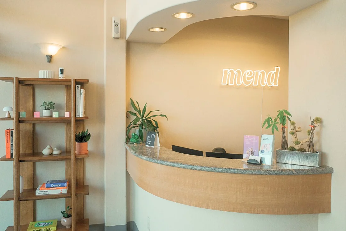 mend dental team welcoming an emergency patient in Irvine