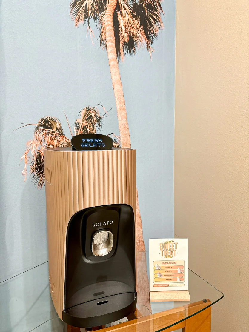 Fresh gelato served at mend dental in Irvine