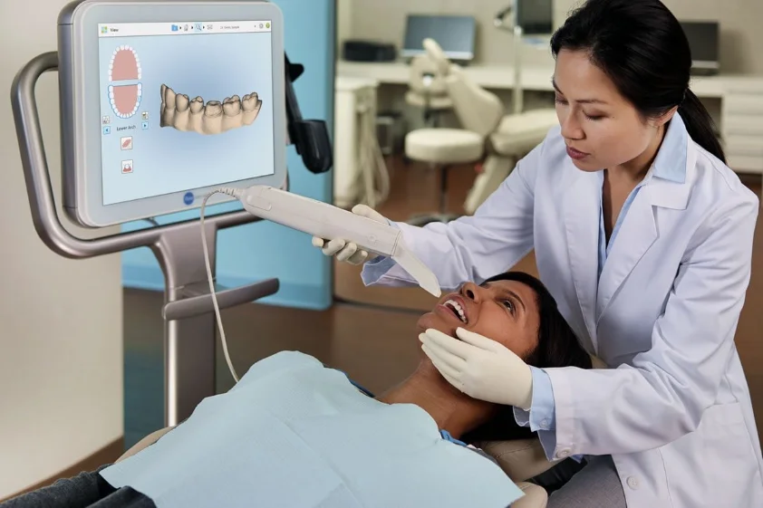 Digital 3D scan for a dental onlay at mend dental