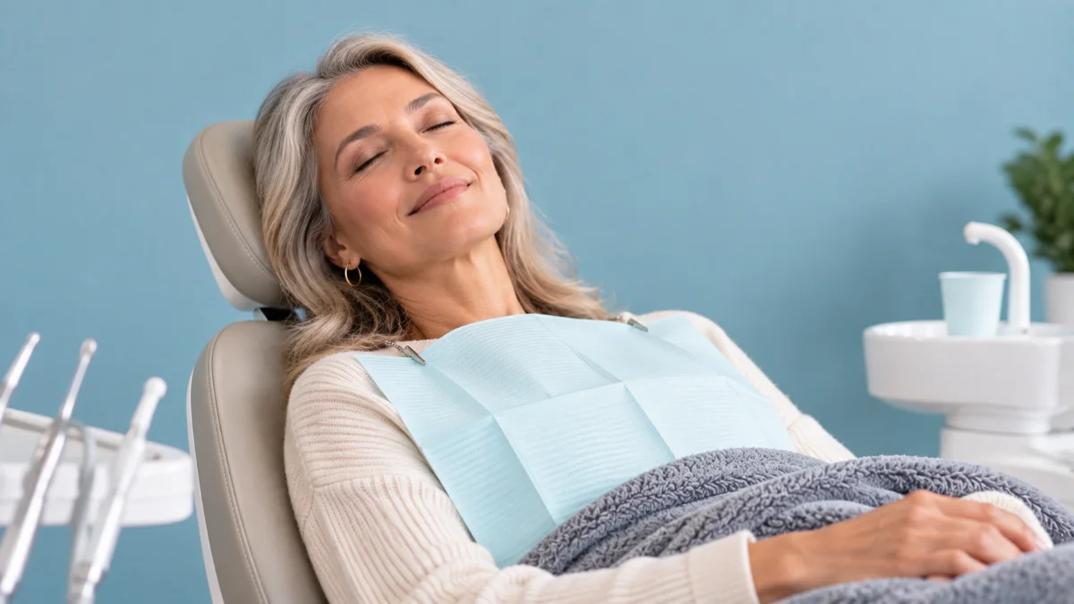 Calm treatment room at mend dental with nitrous equipment