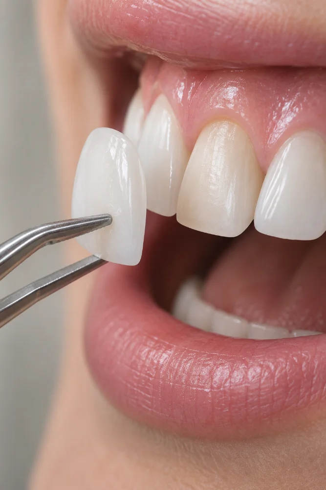 Porcelain veneer shade matching at mend dental